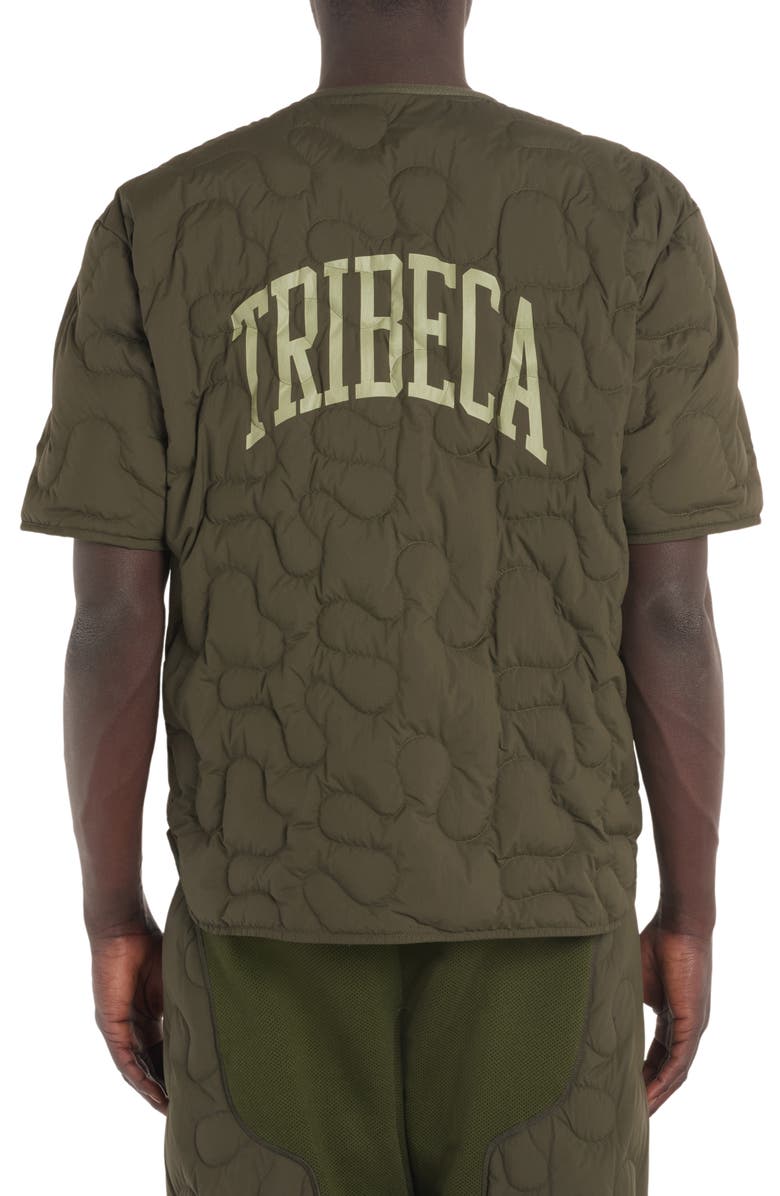 Moncler Genius x Salehe Bembury Short Sleeve Padded Down Shirt, Alternate, color, 