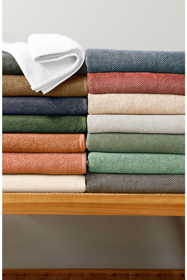 Cotton 4-Pack Textured Bath Towels, Alternate, color, DARK GREY