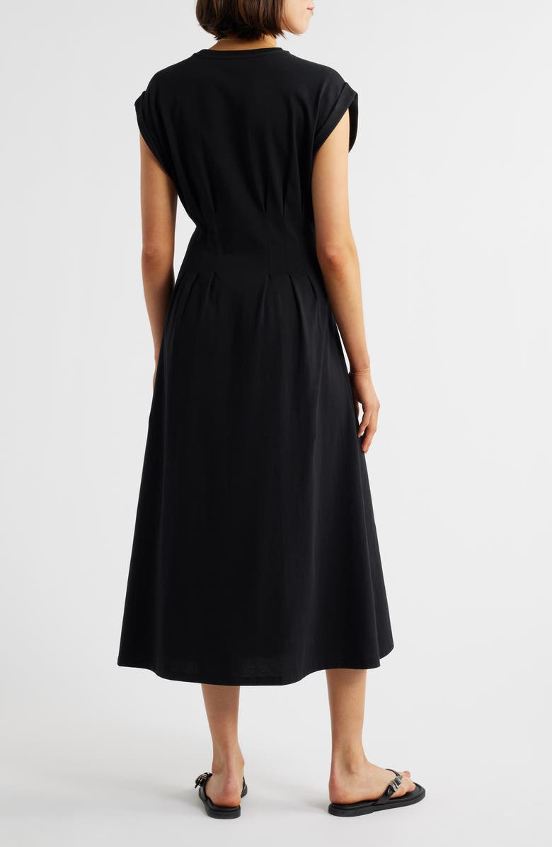 FRAME The Jersey Organic Cotton A-Line Dress, Alternate, color, Black