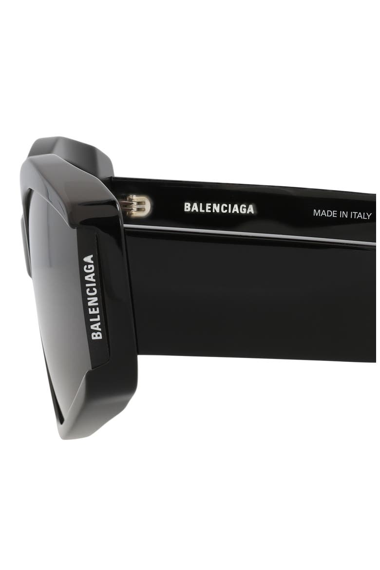 66mm Cat Eye Sunglasses, Alternate, color, BLACK BLACK GREY