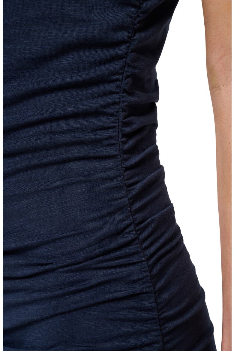 Ruched Sleeveless Cloud Jersey Maxi Dress, Alternate, color, NAVY BLAZER
