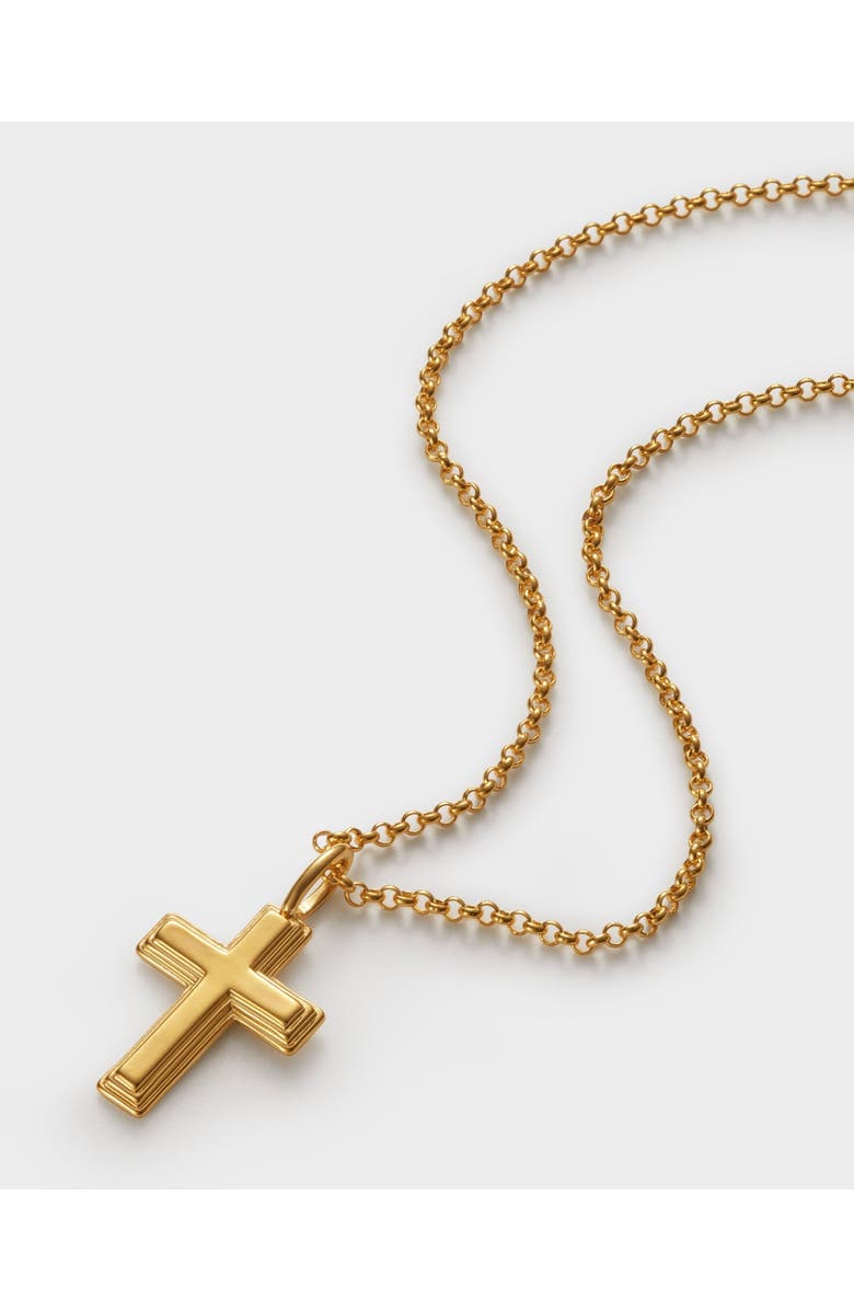 Katie Loxton Cross Waterproof Gold Necklace, Alternate, color, Gold