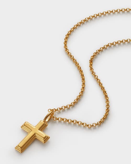 Katie Loxton Cross Waterproof Gold Necklace In Gold