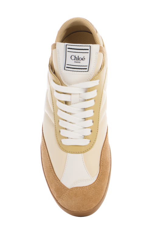 Chloé Lace-up Sneakers In Light Ochre