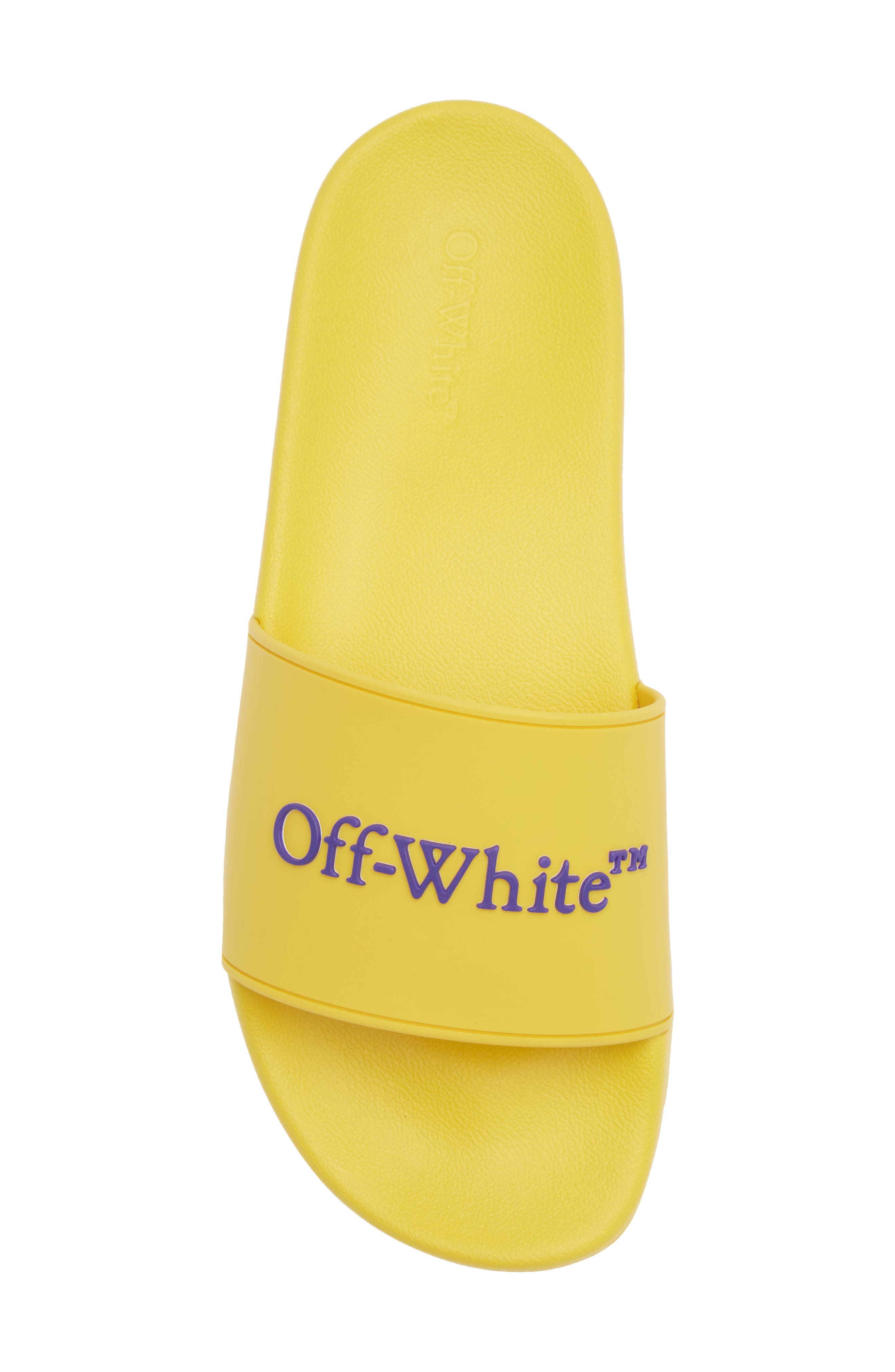 Off-White Bookish Slide Sandal, Alternate, color, Light Orange - Dark Blue
