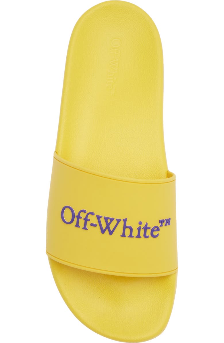 Off-White Bookish Slide Sandal, Alternate, color, Light Orange - Dark Blue