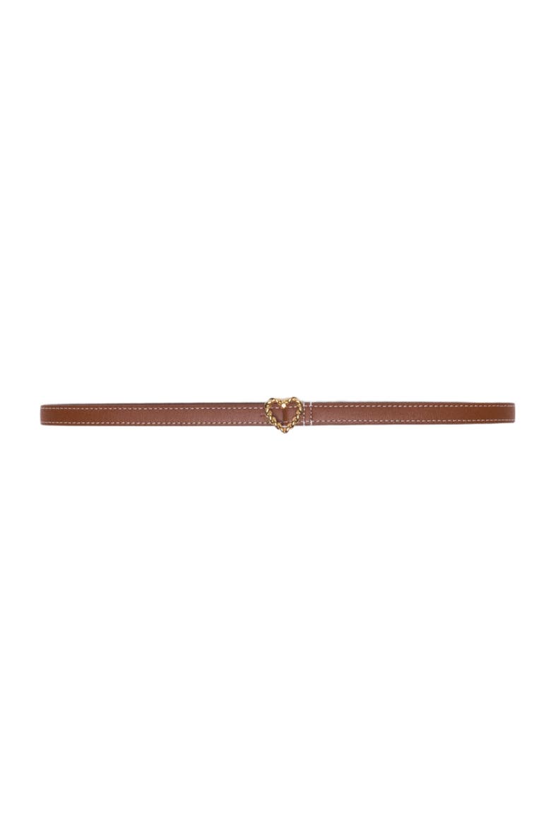 Slim heart belt, Main, color, Camel