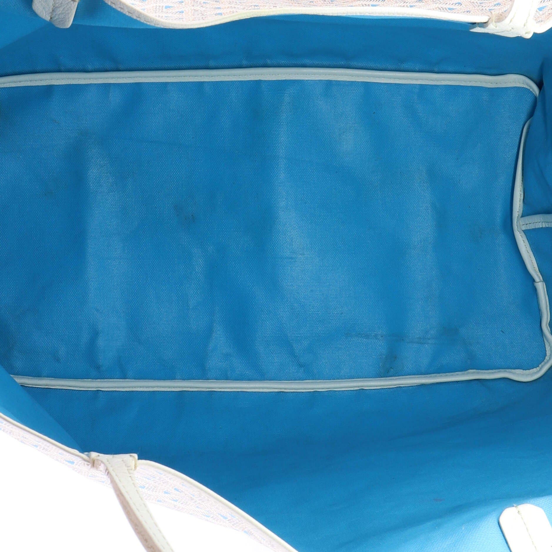 Pre-Owned Goyard Saint Louis Tote Claire Voie Coated Canvas GM, Alternate, color, White