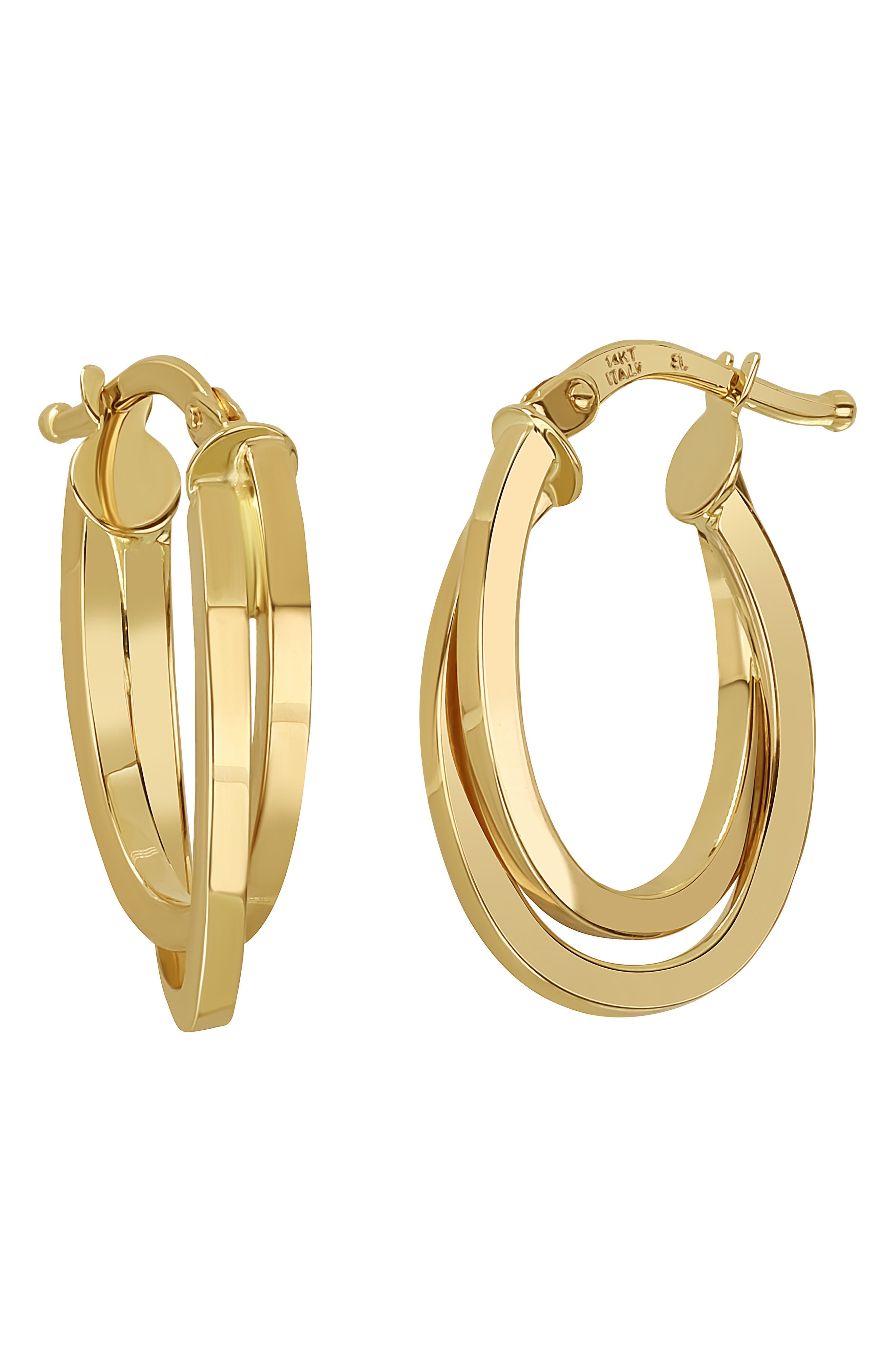 Bony Levy 14K Gold 15mm Hoop Earrings