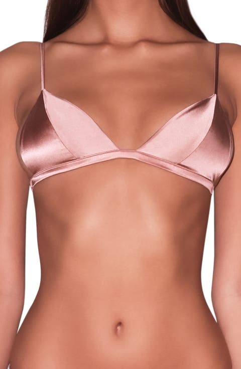 Luxe Wireless Silk Blend Triangle Bra