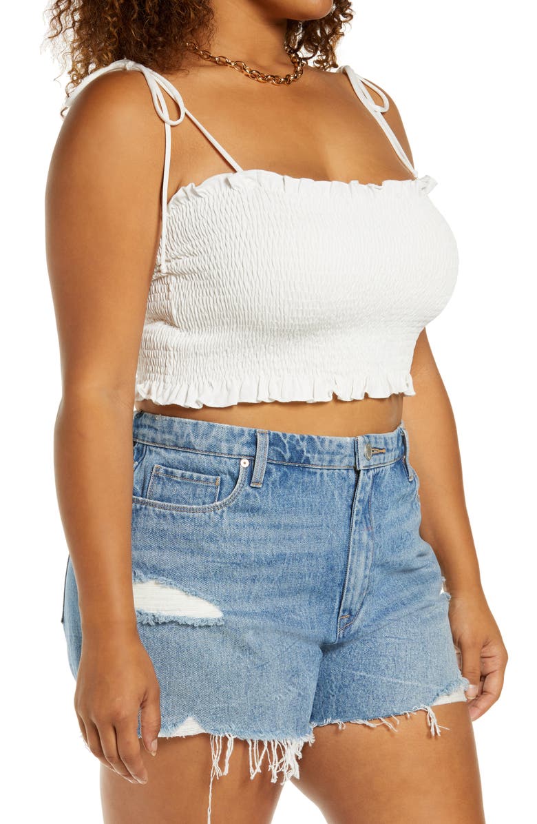 BP. Smocked Jersey Camisole Top, Alternate, color,