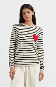 Chinti & Parker Breton Heart Wool & Cashmere Sweater