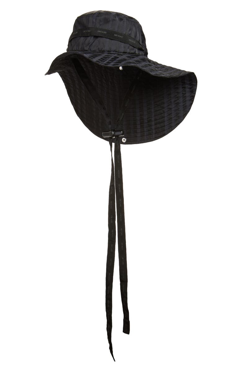 SETCHU Stripe Fisherman Hat, Main, color, Black