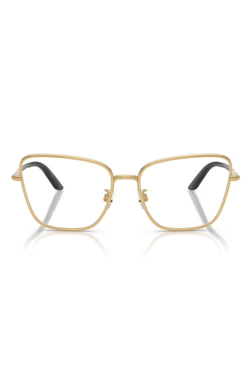Dolce & Gabbana Dolce&gabbana 57mm Square Cat Eye Optical Glasses In Gold
