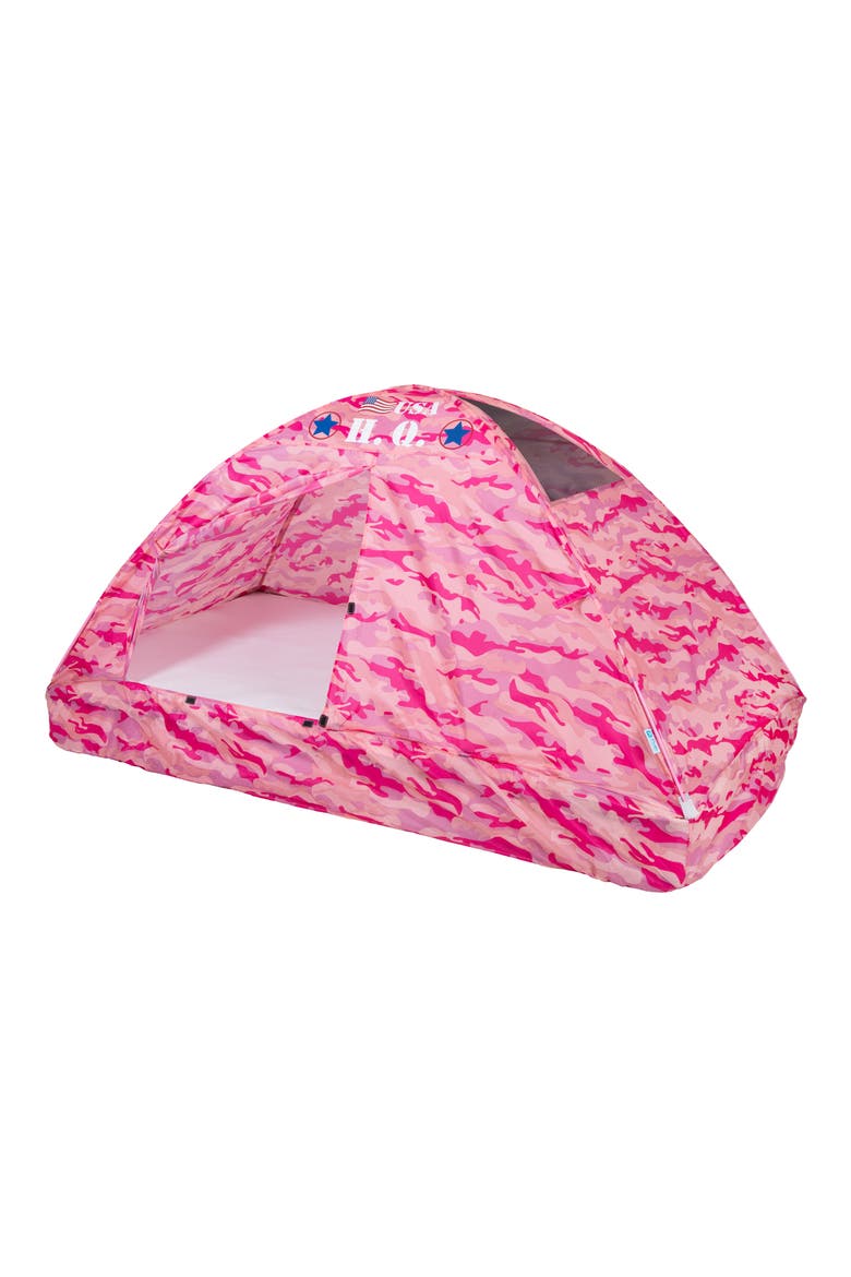 Twin-Size Camo Bed Tent, Main, color, PINK