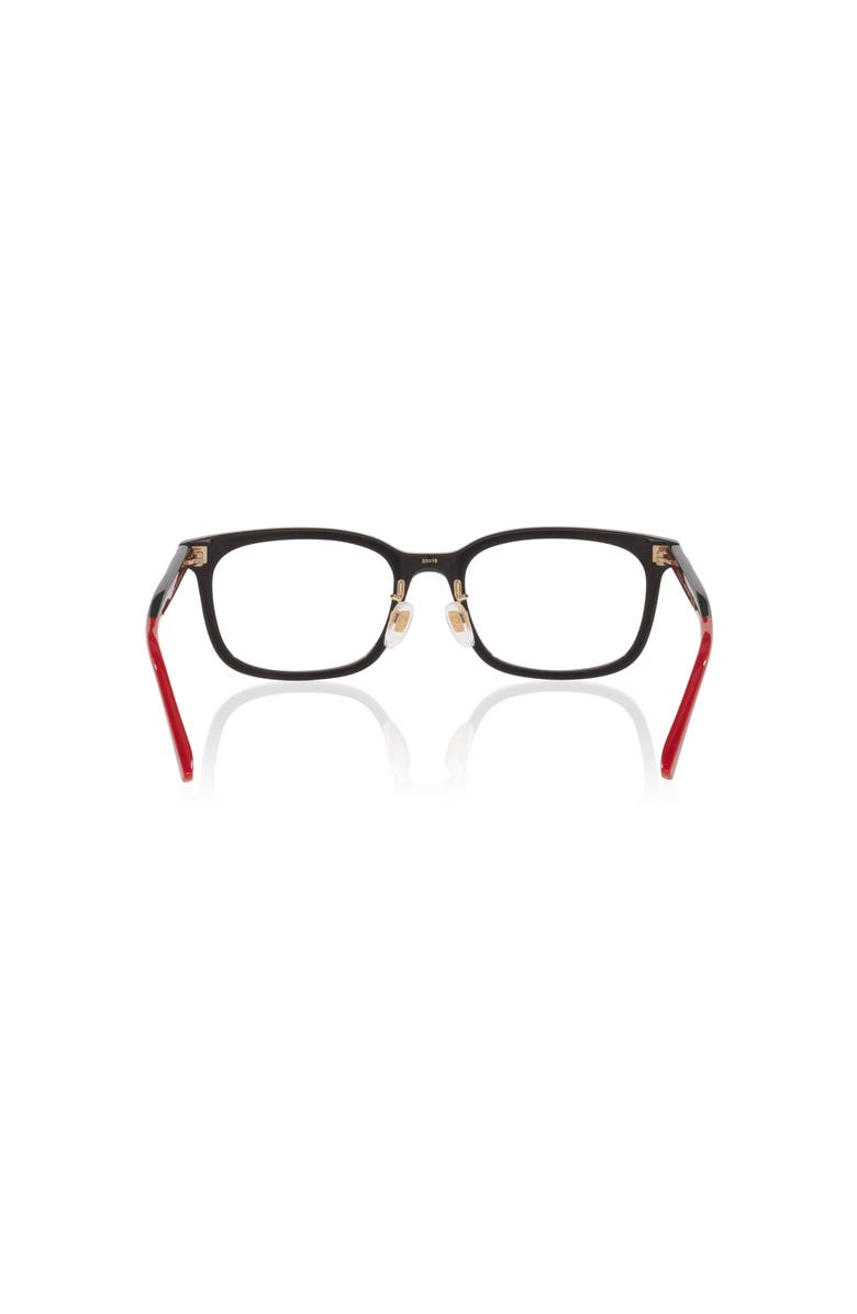 Gucci 53mm Rectangle optical glasses, Alternate, color, Black