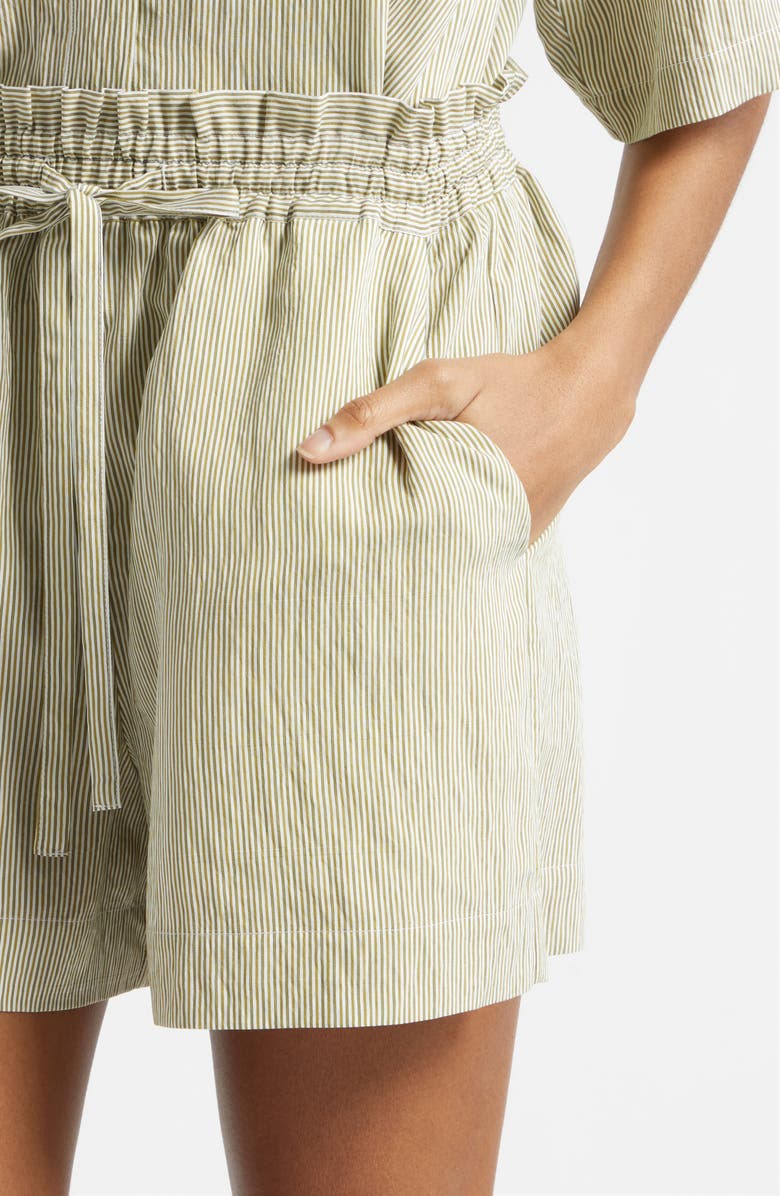 Derek Lam 10 Crosby Belen Stripe Drawstring Shorts, Alternate, color, 