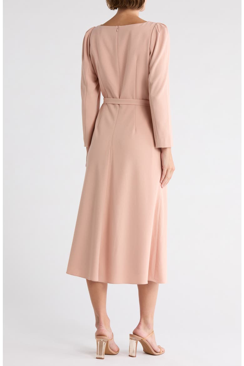 Katerina Long Sleeve Crepe Dress, Alternate, color, PIN-PINK