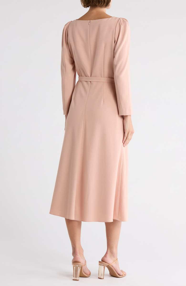 LK Bennett Katerina Long Sleeve Crepe Dress, Alternate, color, Pin-Pink
