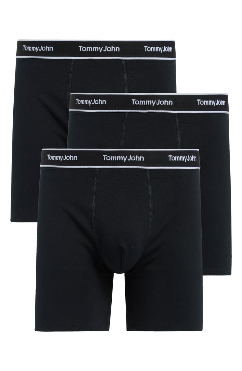 Tommy John Essential Cool Cotton Briefs, Main, color, Black