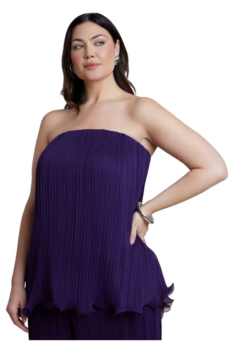 Bubble Button Up Crop Top, Main, color, GRAPE ROYALE