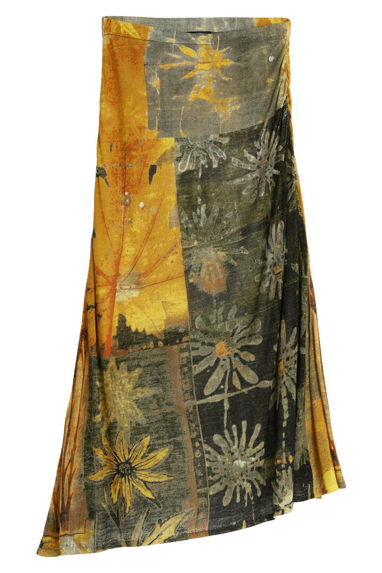 Printed Maxi Skirt, Alternate, color, RED