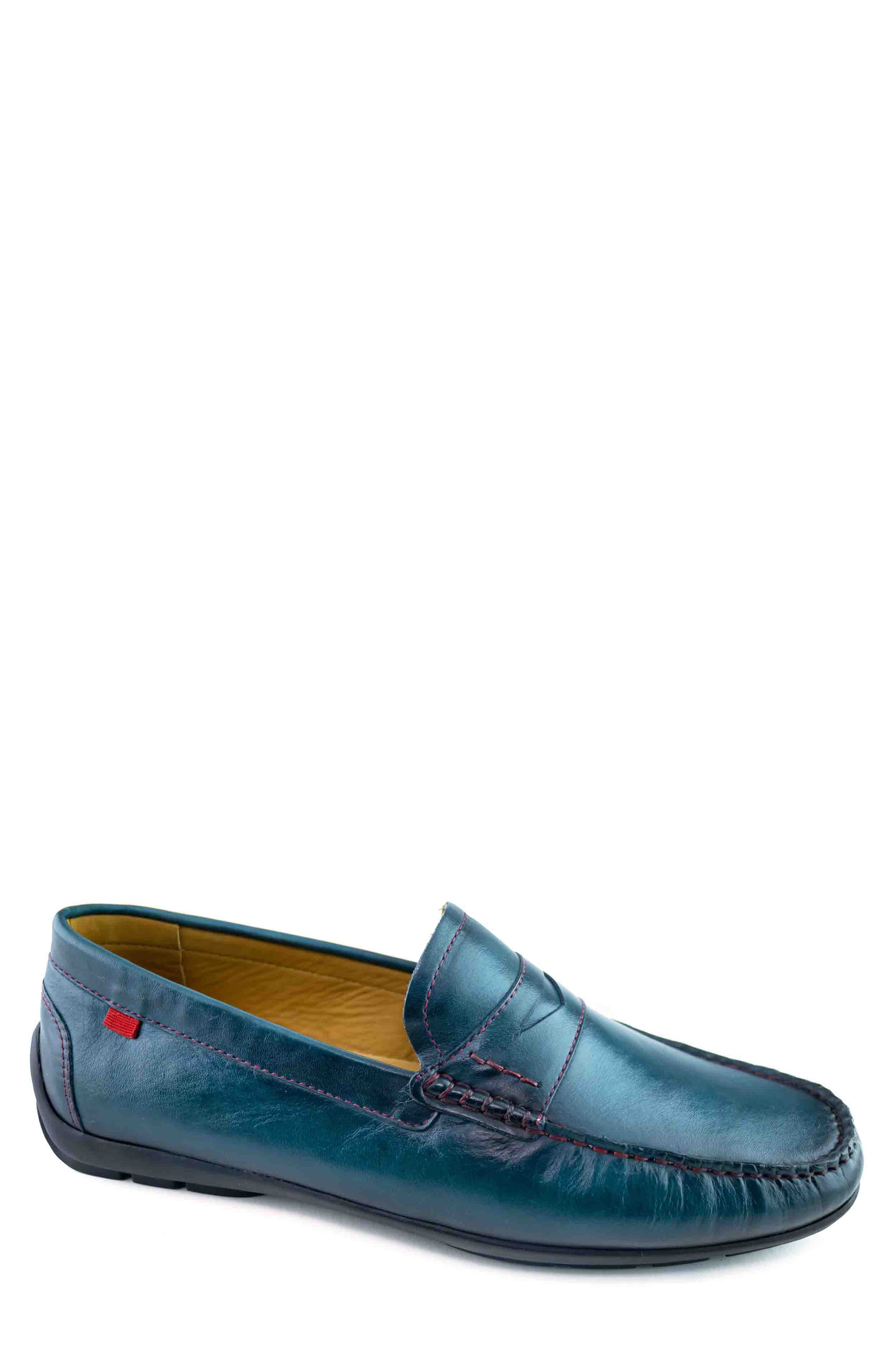 Hamilton Penny Strap Driving Loafer, Main, color, NAVY NAPA