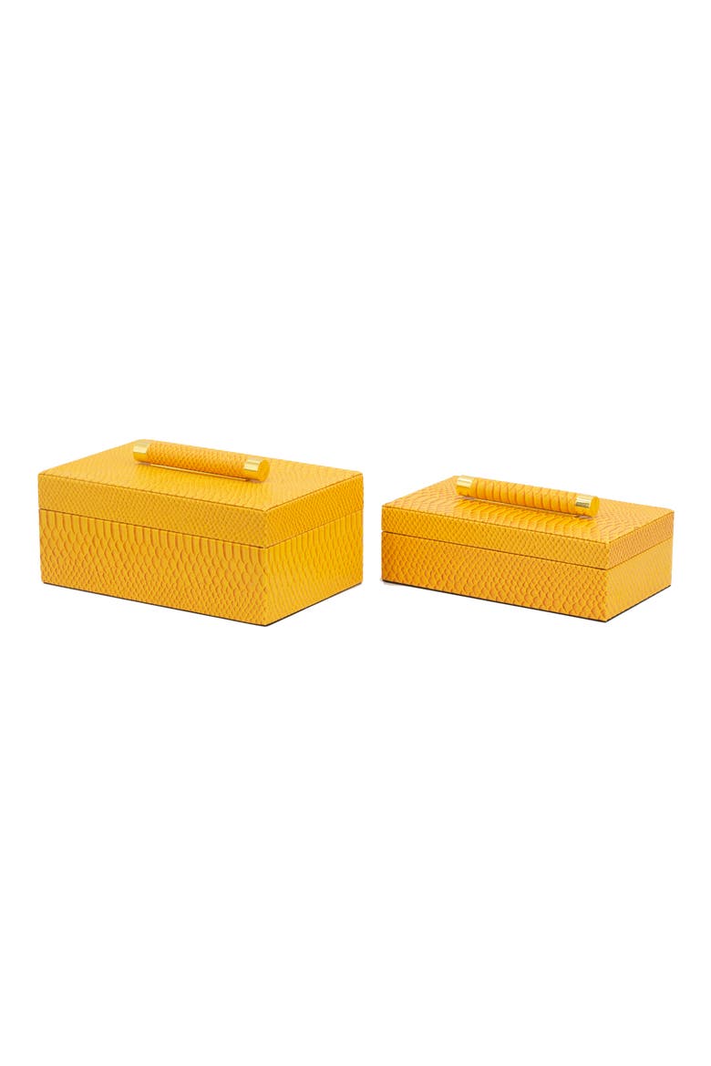 Yellow Snake Embossed Box Set, Main, color, ORANGE