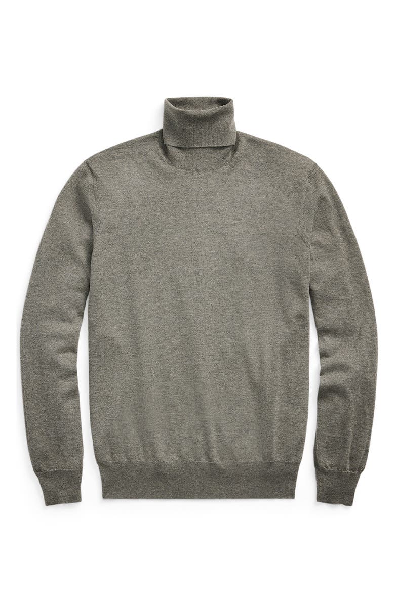 Ralph Lauren Purple Label Cashmere Turtleneck Sweater, Alternate, color, Grey Heather