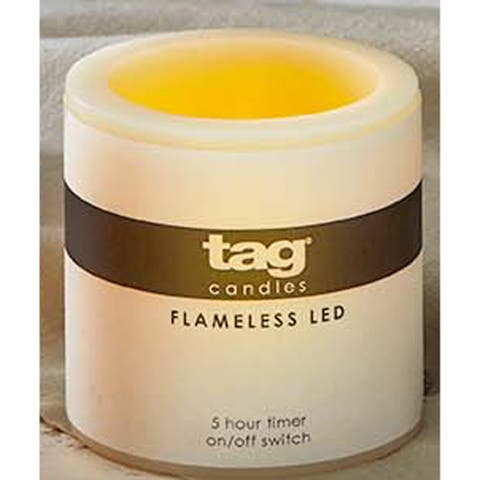 Light Up LED Pillar Candle with Timer Flameless Decor