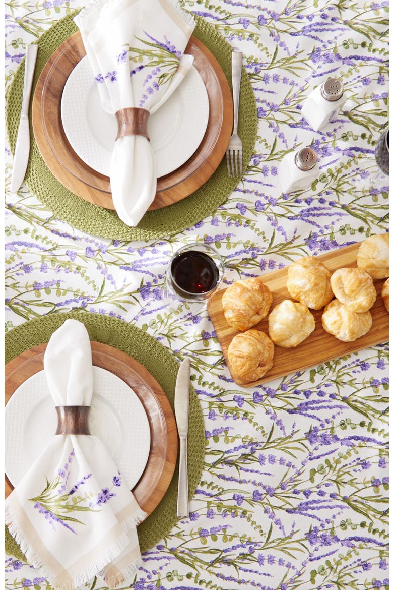 Lavender Fields Tablecloth, Alternate, color, PURPLE