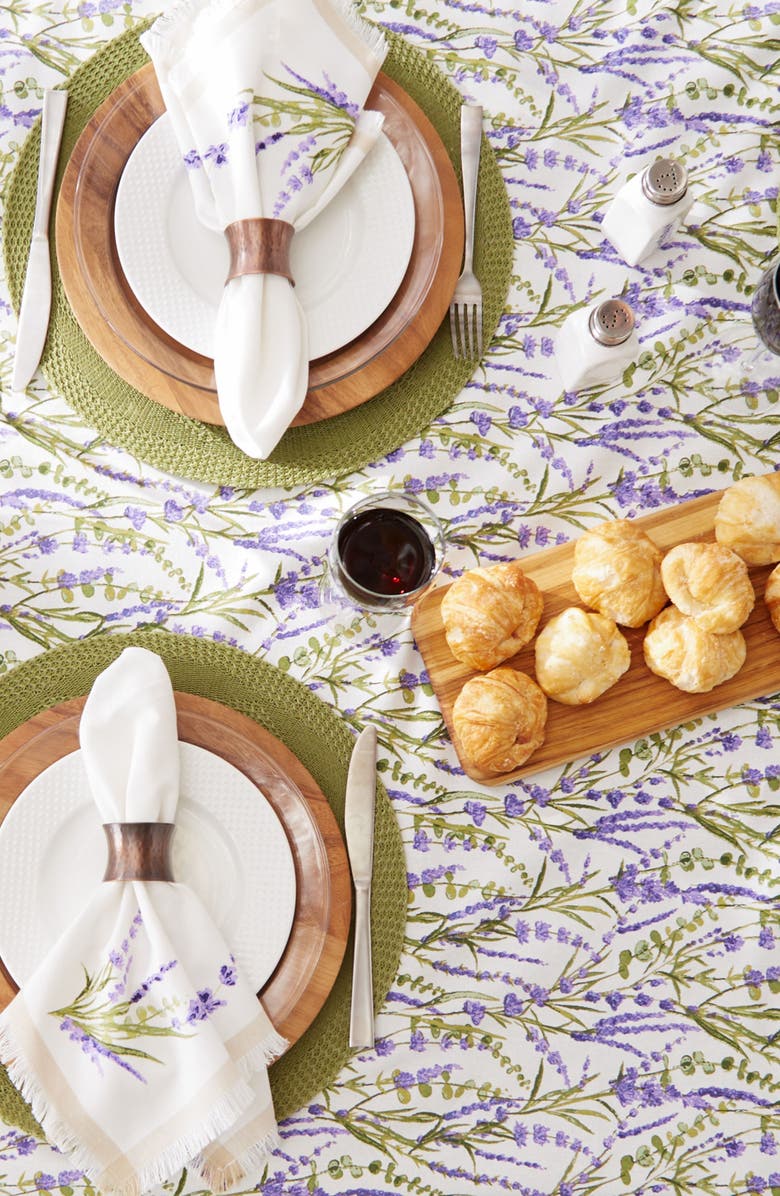 Design Imports Lavender Fields Tablecloth, Alternate, color, Purple