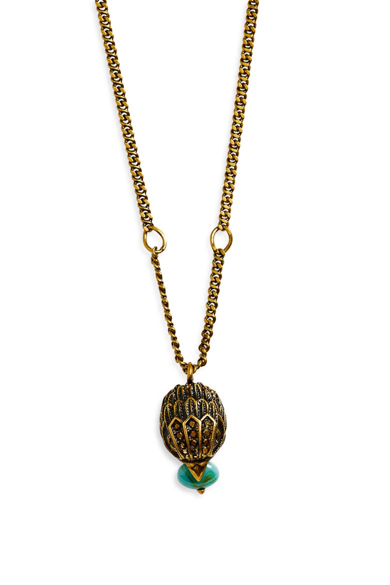 Eagle Head Pendant Necklace, Main, color, TURQUOISE