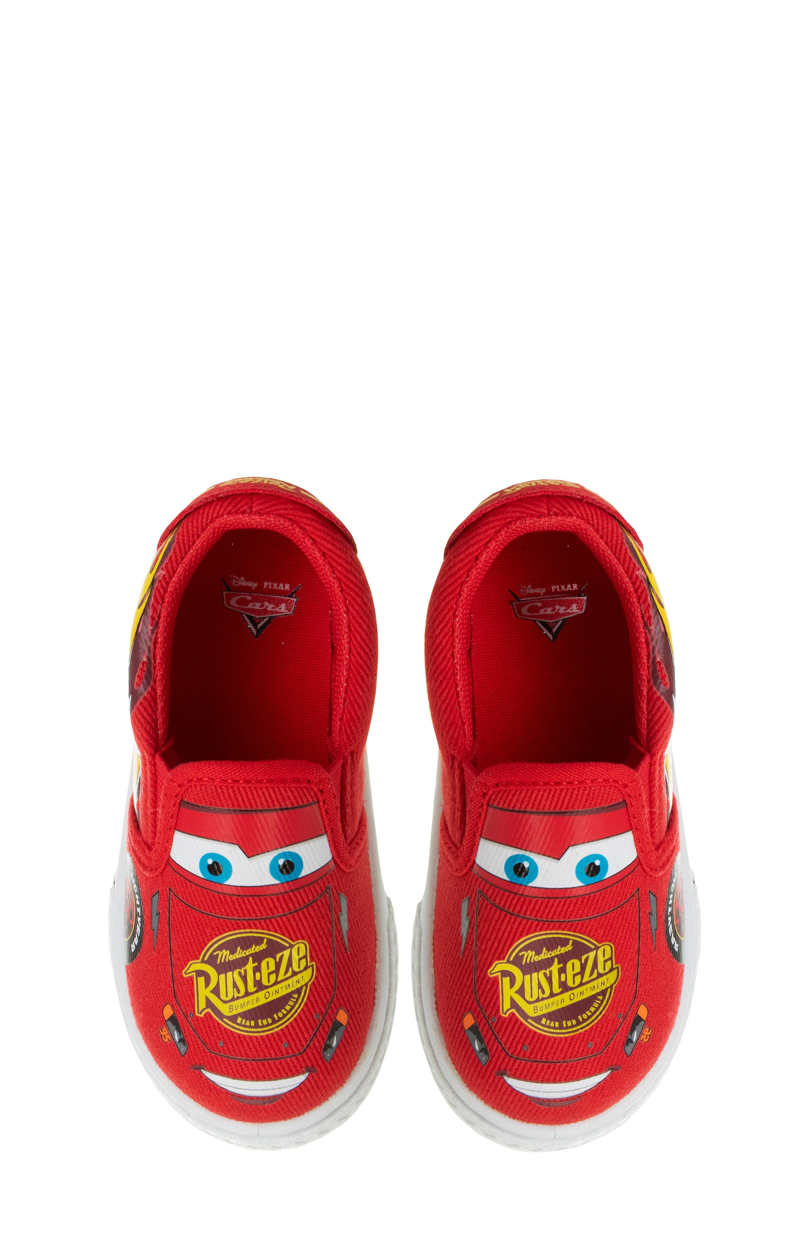 JOSMO Kids' Disney Pixar Cars Slip-On Sneaker, Alternate, color, Red