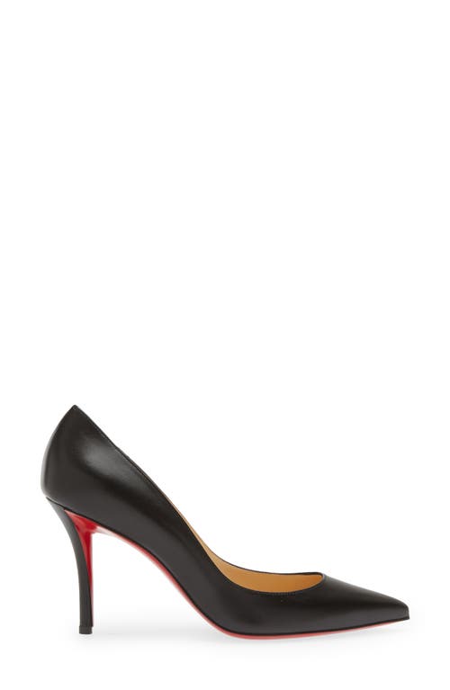 Christian Louboutin Apostrophy Pointy Toe Leather Pump In Black