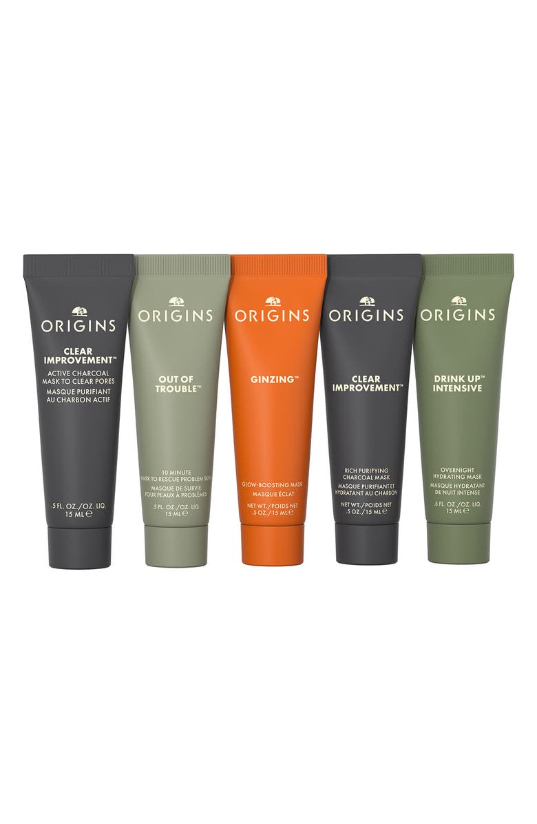 Origins 5-Piece Mini Face Mask Gift Set, Main, color, 