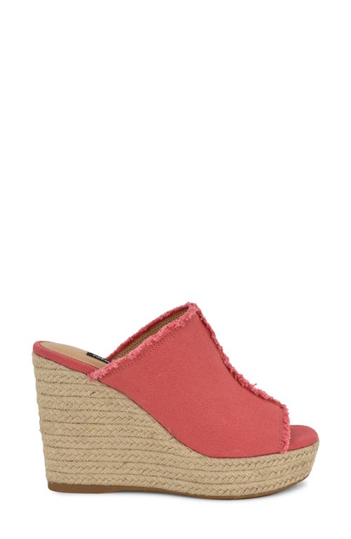 Nine West Baja Platform Wedge Sandal In Medium Pink