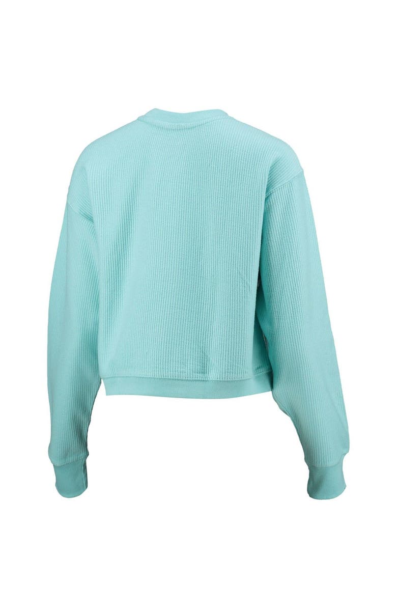 LEAGUE COLLEGIATE WEAR Women's League Collegiate Wear Light Blue Alabama Crimson Tide Corded Timber Cropped Pullover Sweatshirt, Alternate, color,