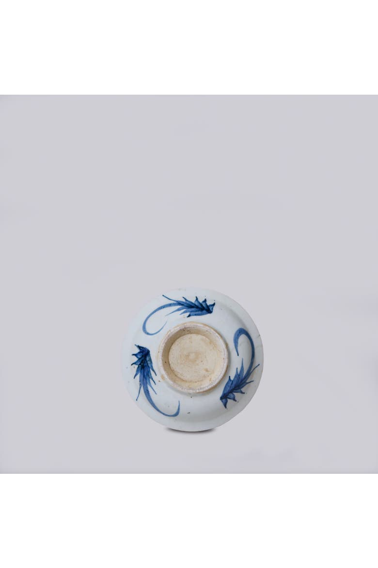 Porcelain Auspicious Couplet Dish, Alternate, color, Blue + White