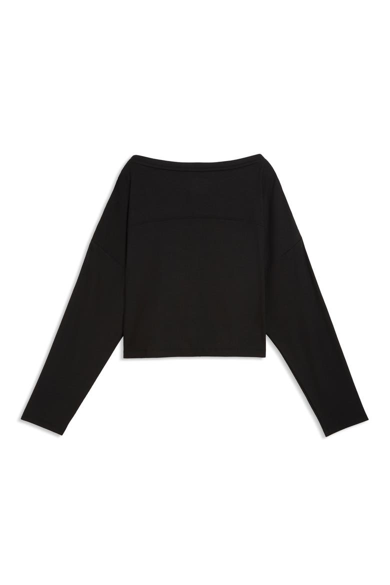 CLOUDSPUN Rib Slouch T-Shirt, Alternate, color, PUMA BLACK