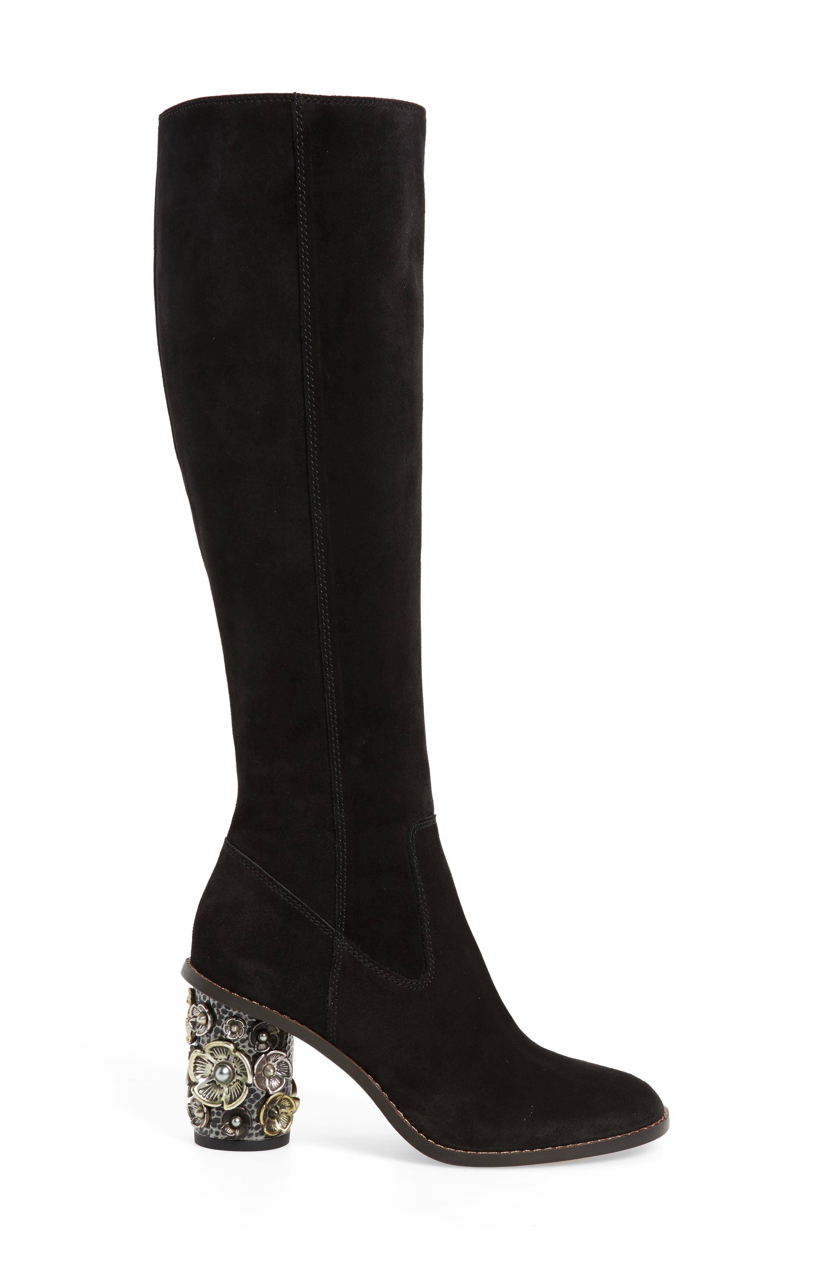 COACH Tea Rose Heel Boot, Alternate, color, 