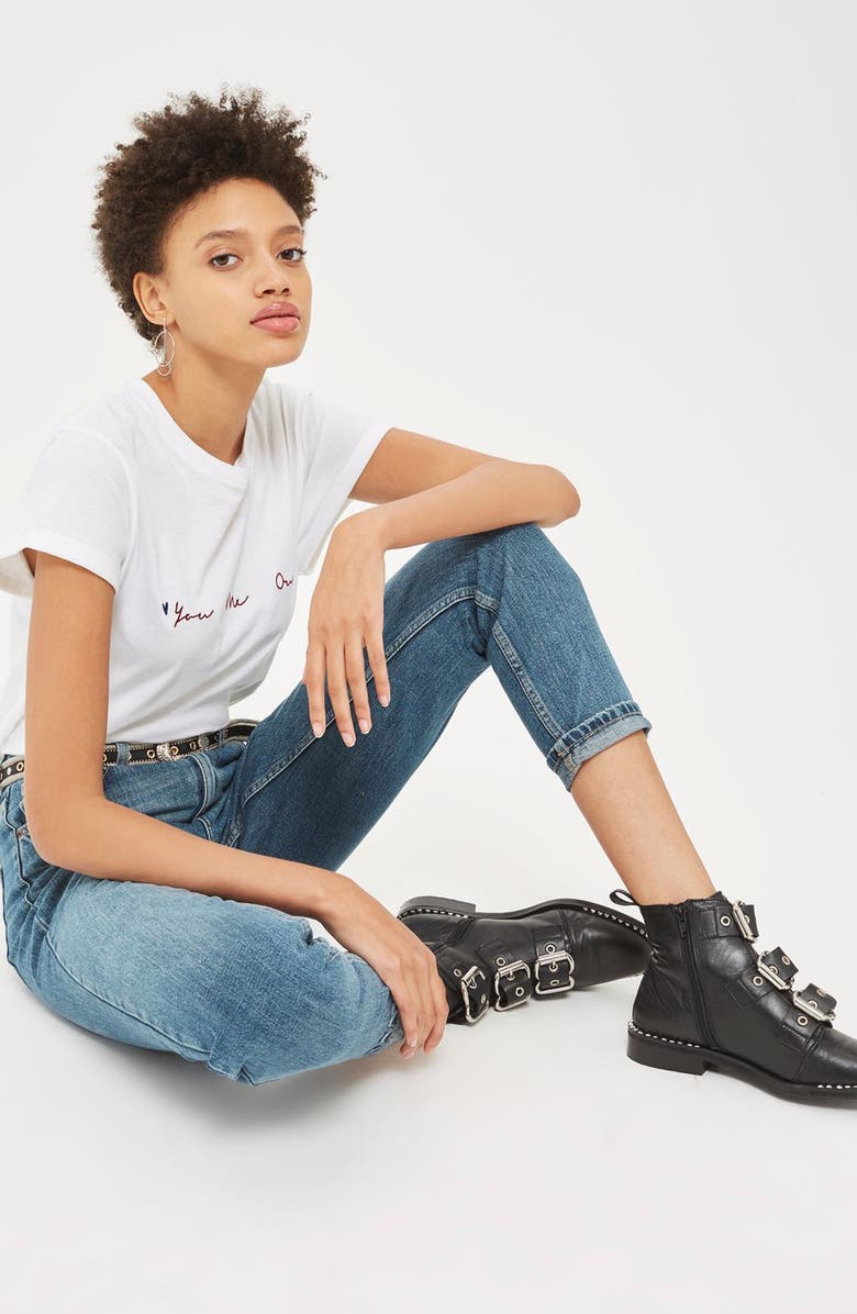 Topshop Mom Jeans, Alternate, color,