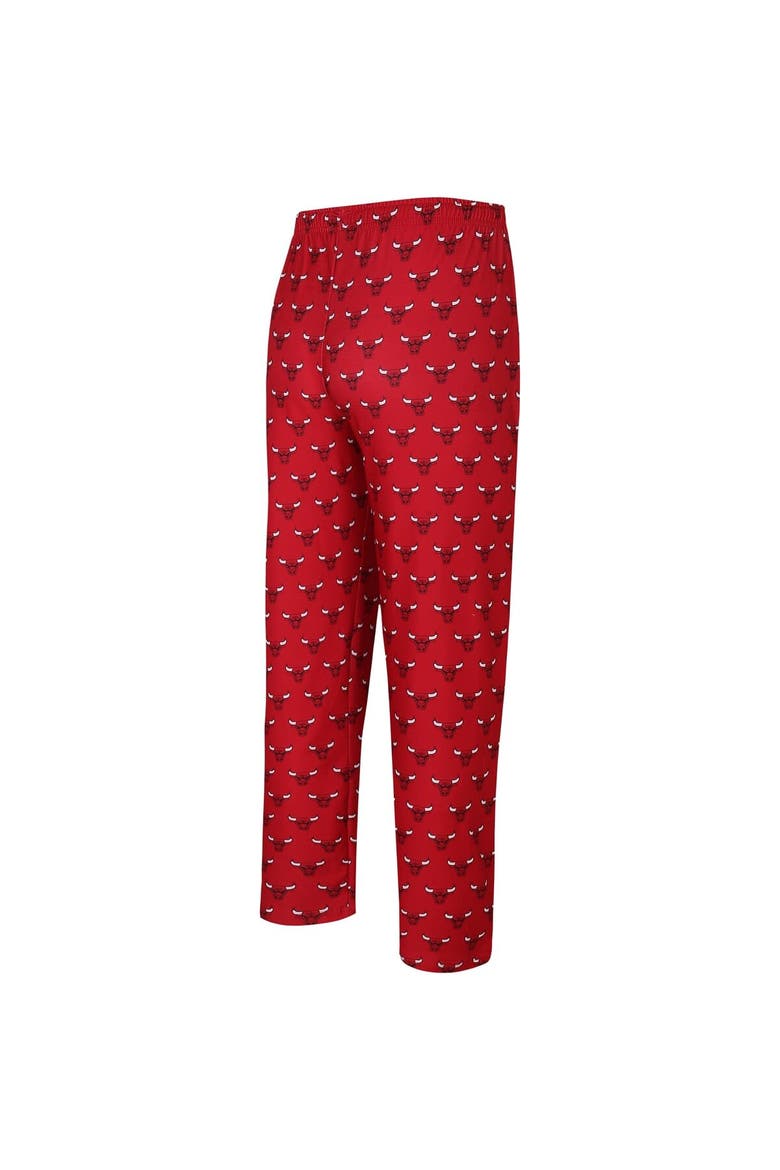 Men's Concepts Sport Red Chicago Bulls Allover Logo Print Gauge Sleep Pants, Alternate, color, Red