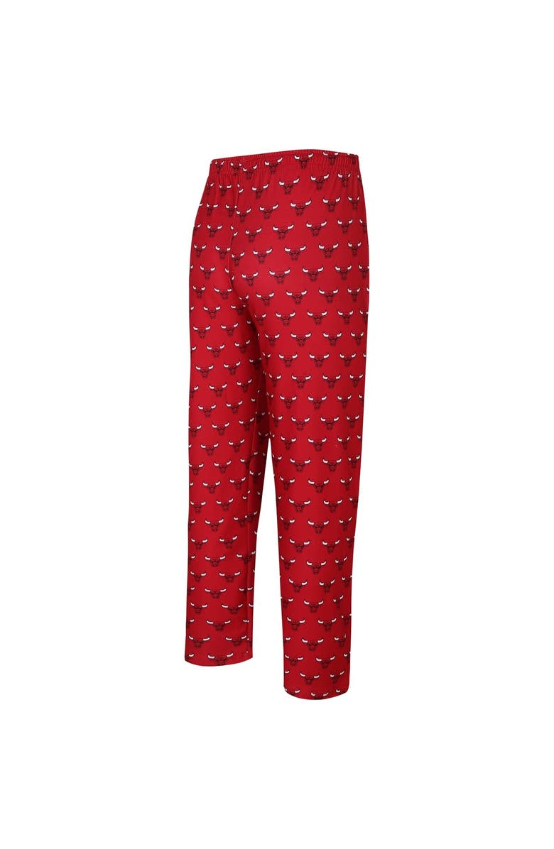 CONCEPTS SPORT Men's Concepts Sport Red Chicago Bulls Allover Logo Print Gauge Sleep Pants, Alternate, color, Red