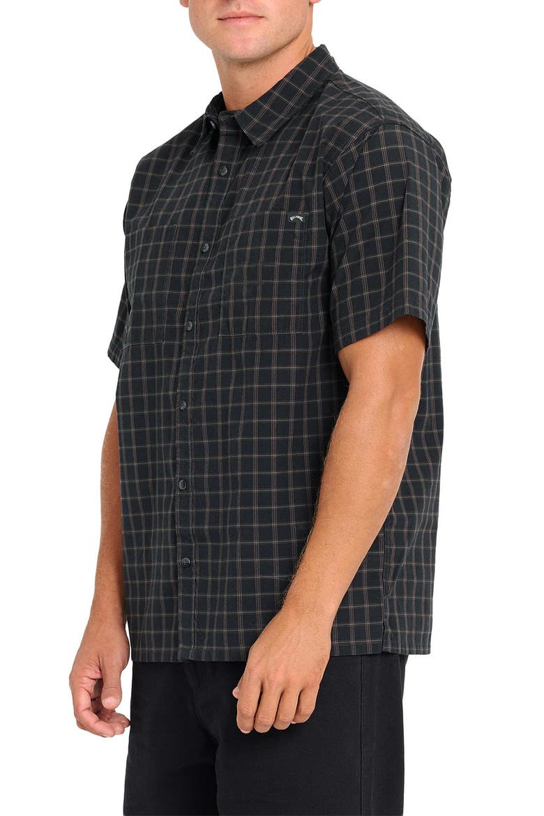 Vista Striped Short Sleeve Shirt, Alternate, color, PHANTOM