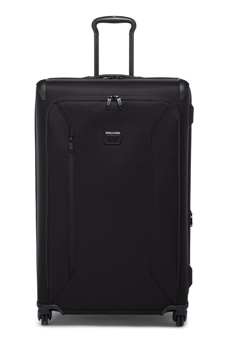 Aerotour X-Large Front Pocket Expandable Checked Luggage, Main, color, BLACK
