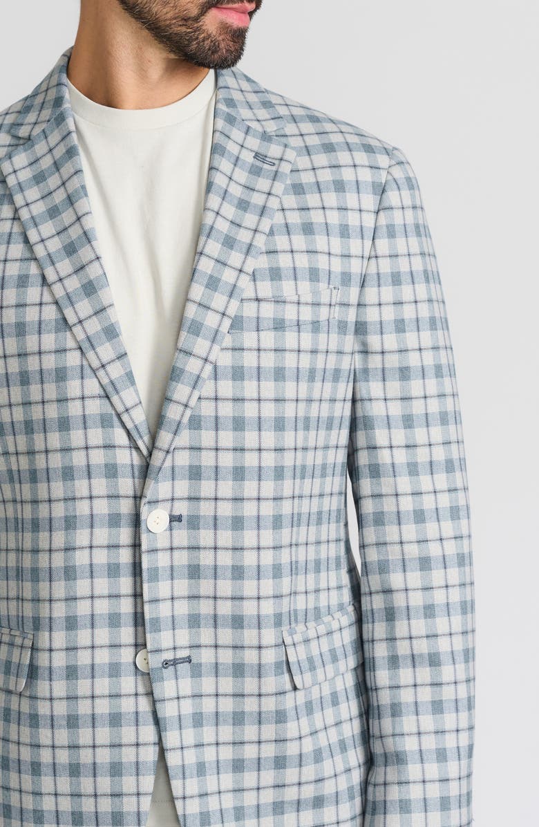 Ibiza Windowpane Sport Coat, Alternate, color, Teal Blue