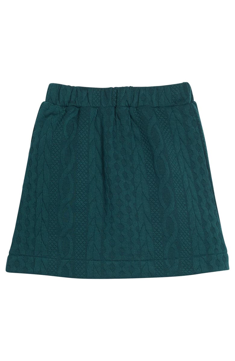 BISBY Kids' Quilted Mini Skirt, Main, color, Emerald Cable