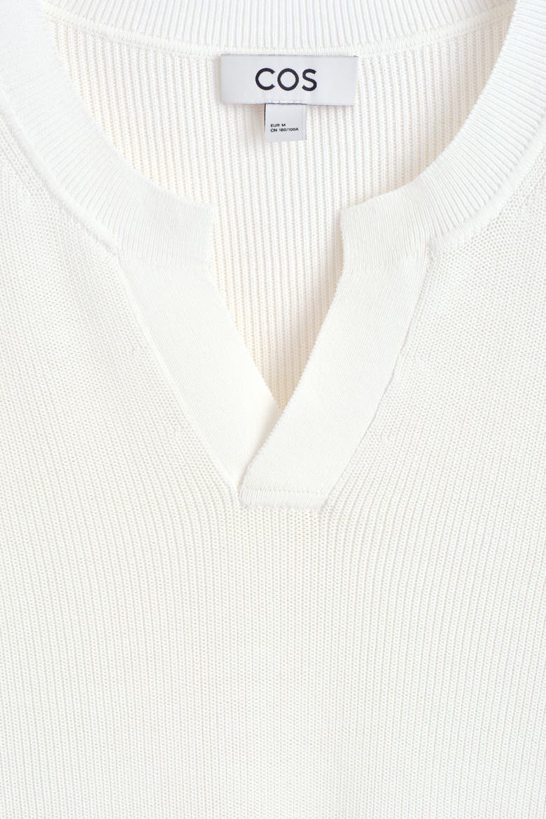 Open-collar Henley T-shirt, Alternate, color, OFF-WHITE