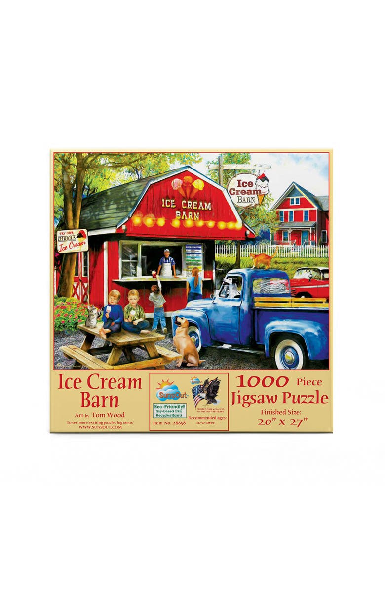 Sunsout The Ice Cream Barn 1000 piece Jigsaw Puzzle for Adults, Alternate, color, Multicolor